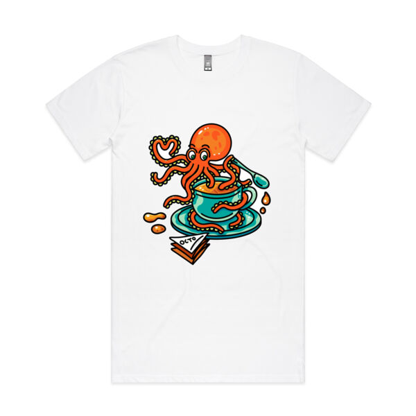 Octopied with Tea - V2 - AS Colour - Tall Tee Thumbnail