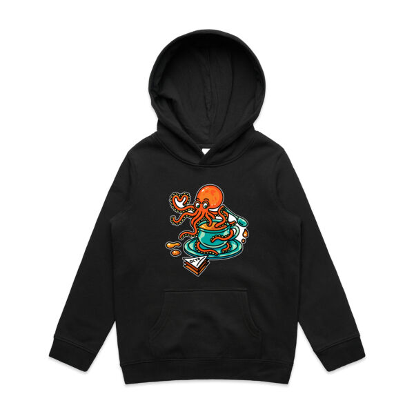 Octopied with Tea - V2 - AS Colour - Youth Supply Hood Thumbnail