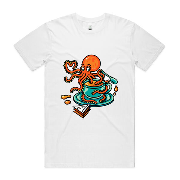 Octopied with Tea - V2 - AS Colour - Organic Staple Tee Thumbnail