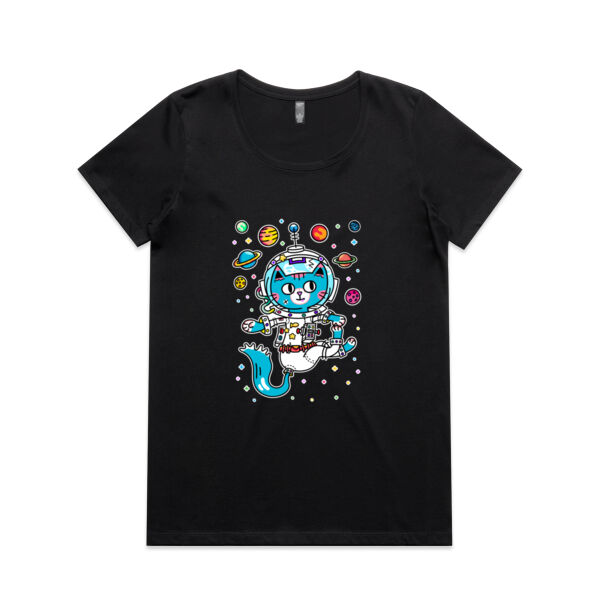 Space Cat V1 - AS Colour - Women's Maple Scoop Tee Thumbnail