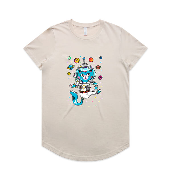 Space Cat V1 - AS Colour - Women's Maple Curve Tee Thumbnail