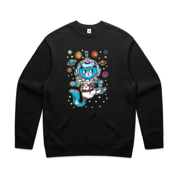 Space Cat V1 - AS Colour - Men's Relax Crew Thumbnail
