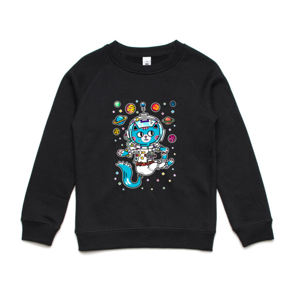 Space Cat V1 - AS Colour - Youth Supply Crew Sweatshirt Thumbnail