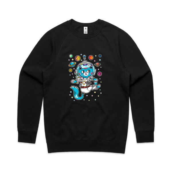 Space Cat V1 - AS Colour - Men's Supply Crew Sweatshirt Thumbnail
