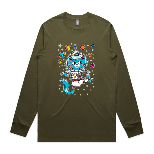 Space Cat V1 - AS Colour -  Men's Staple L/S Tee  Thumbnail