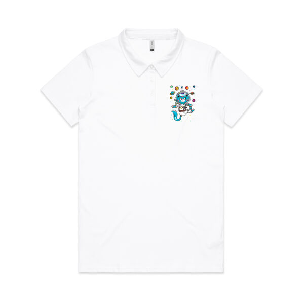 Space Cat V1 - AS Colour - Amy Womens Polo Shirt Thumbnail
