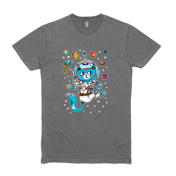 Space Cat V1 - AS Colour Stone Wash Staple Tee Thumbnail