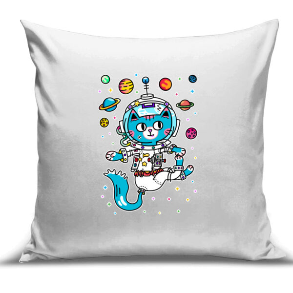 Space Cat V1 - Cushion Cover - 100% Linen Thumbnail