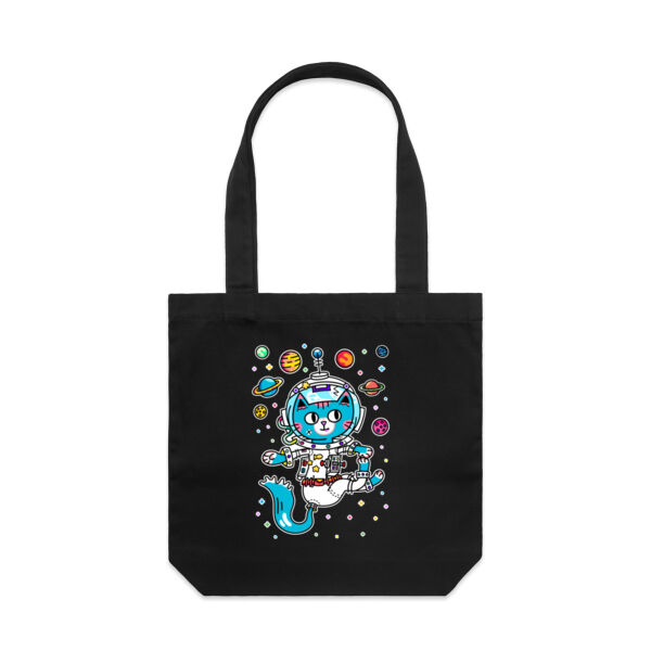 Space Cat V1 - AS Colour - Canvas Tote 'Carrie' Bag  Thumbnail
