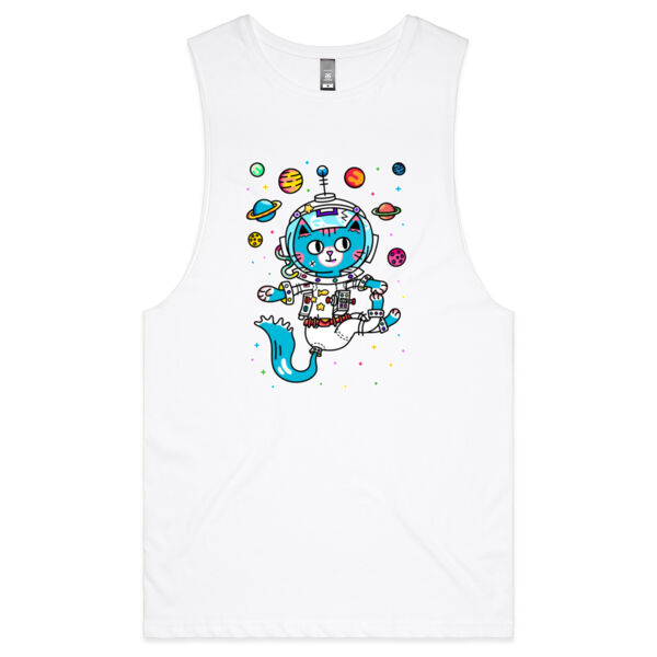 Space Cat V1 - AS Colour - Barnard Tank Top - Muscle Tee Thumbnail