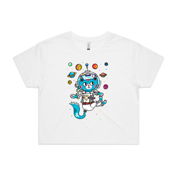 Space Cat V1 - AS Colour - Women's Crop Tee Thumbnail