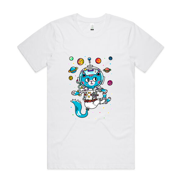 Space Cat V1 - AS Colour - Organic Cotton Unisex Tee Thumbnail