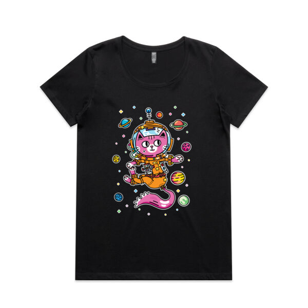Space Cat V2 - AS Colour - Women's Maple Scoop Tee Thumbnail