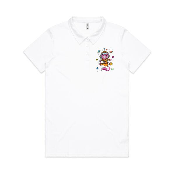 Space Cat V2 - AS Colour - Amy Womens Polo Shirt Thumbnail