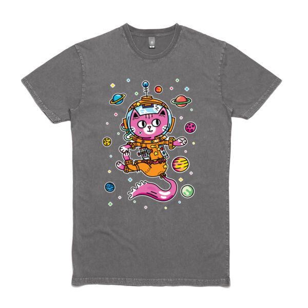 Space Cat V2 - AS Colour Stone Wash Staple Tee Thumbnail
