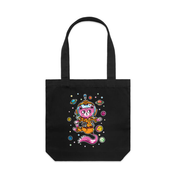 Space Cat V2 - AS Colour - Canvas Tote 'Carrie' Bag  Thumbnail