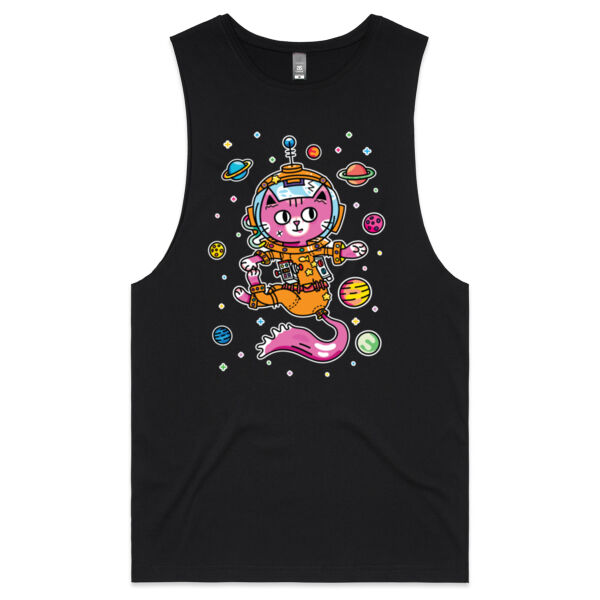 Space Cat V2 - AS Colour - Barnard Tank Top - Muscle Tee Thumbnail