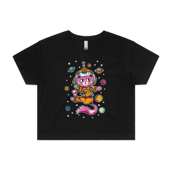 Space Cat V2 - AS Colour - Women's Crop Tee Thumbnail