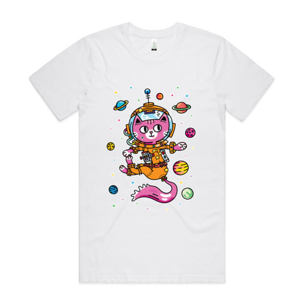 Space Cat V2 - AS Colour - Organic Cotton Unisex Tee Thumbnail