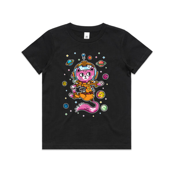 Space Cat V2 - AS Colour - Kids Youth Tee Thumbnail