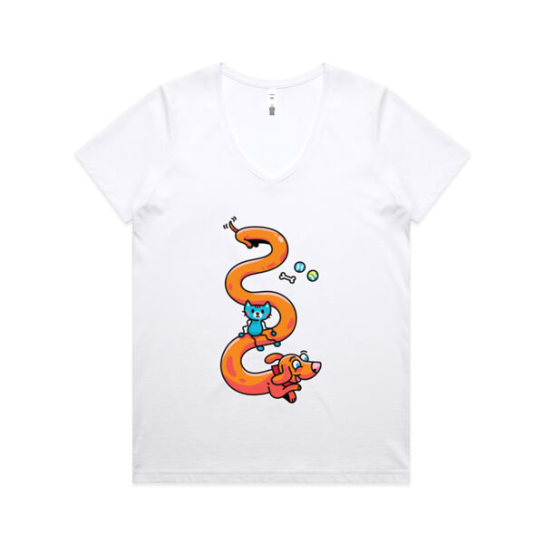 Stretch Puppy - AS Colour - Women's Maple V Neck Tee Thumbnail