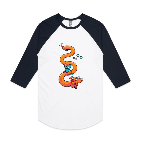 Stretch Puppy - AS Colour - 3/4 Raglan Baseball Sleeve Tee Thumbnail