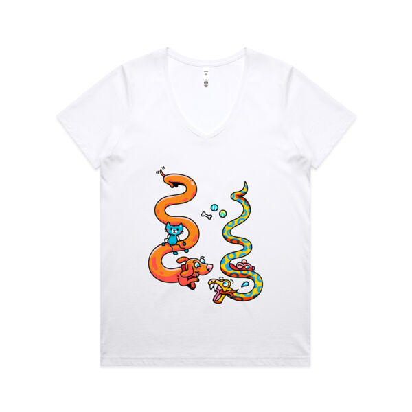Stretch & Slither - AS Colour - Women's Maple V Neck Tee Thumbnail