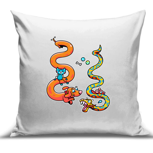 Stretch & Slither - Cushion Cover - 100% Linen Thumbnail