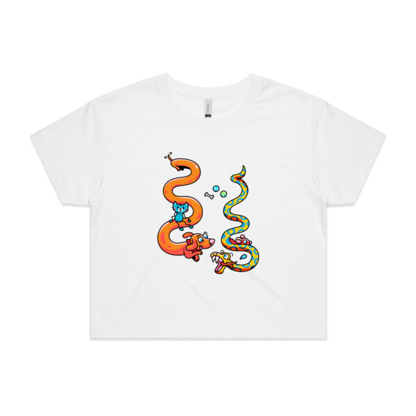 Stretch & Slither - AS Colour - Women's Crop Tee Thumbnail