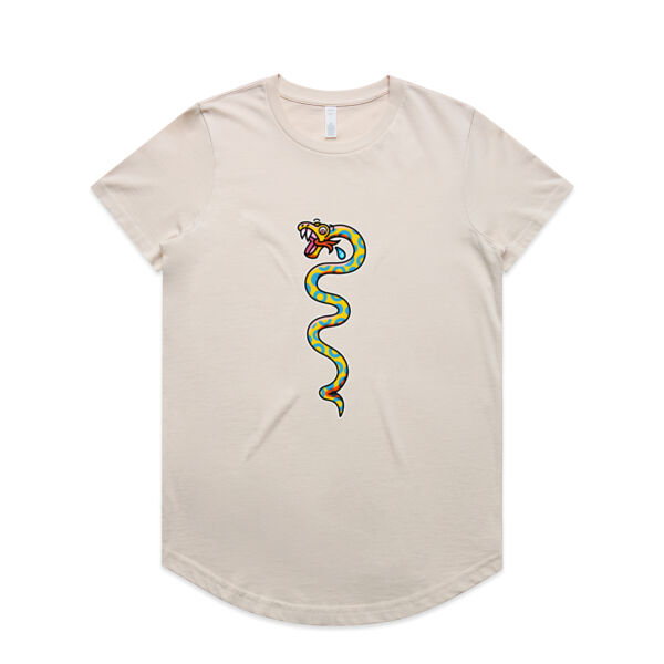 Slippery Snake V1 - AS Colour - Women's Maple Curve Tee Thumbnail