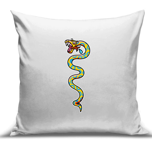 Slippery Snake V1 - Cushion Cover - 100% Linen Thumbnail