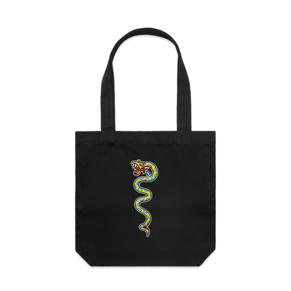 Slippery Snake V1 - AS Colour - Canvas Tote 'Carrie' Bag  Thumbnail