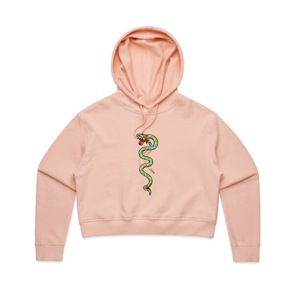 Slippery Snake V1 - AS Colour - Women's Crop Hood Thumbnail