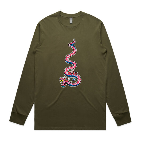 Slippery Snake V2 - AS Colour -  Men's Staple L/S Tee  Thumbnail