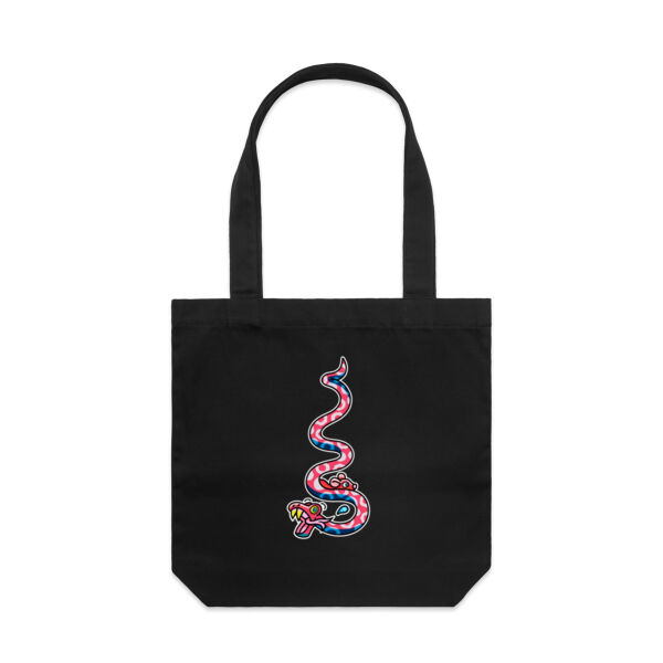 Slippery Snake V2 - AS Colour - Canvas Tote 'Carrie' Bag  Thumbnail
