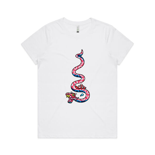 Slippery Snake V2 - AS Colour - Women's  Maple ORGANIC Tee Thumbnail