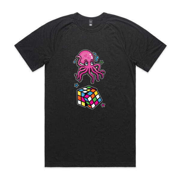 Octo Cube - Pink - AS Colour - Staple Active Blend Tee Thumbnail