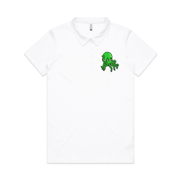 Octo in Green - AS Colour - Amy Womens Polo Shirt Thumbnail