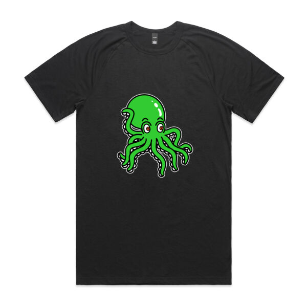Octo in Green - AS Colour - Staple Active Blend Tee Thumbnail