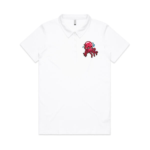 Octo in Red - AS Colour - Amy Womens Polo Shirt Thumbnail