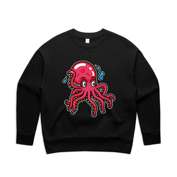 Octo in Red - AS Colour - Women's Relax Crew Thumbnail