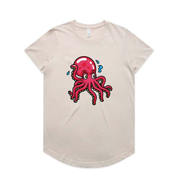 Octo in Red - AS Colour - Women's Maple Curve Tee Thumbnail