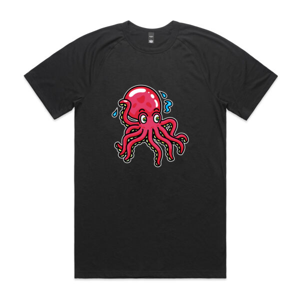 Octo in Red - AS Colour - Staple Active Blend Tee Thumbnail