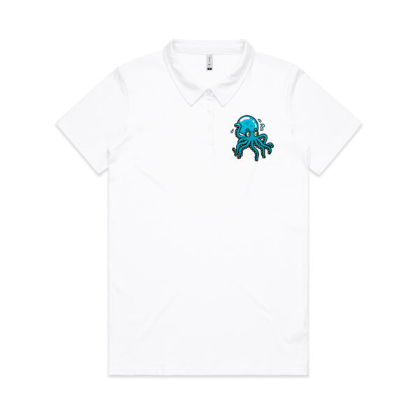 Octo in Blue - AS Colour - Amy Womens Polo Shirt Thumbnail