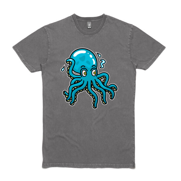 Octo in Blue - AS Colour Stone Wash Staple Tee Thumbnail