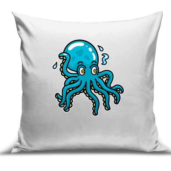 Octo in Blue - Cushion Cover - 100% Linen Thumbnail