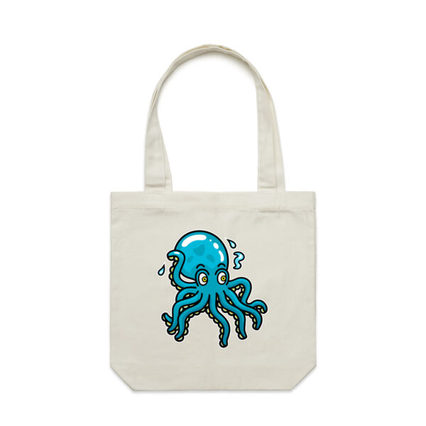Octo in Blue - AS Colour - Canvas Tote 'Carrie' Bag  Thumbnail
