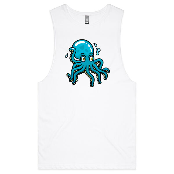 Octo in Blue - AS Colour - Barnard Tank Top - Muscle Tee Thumbnail