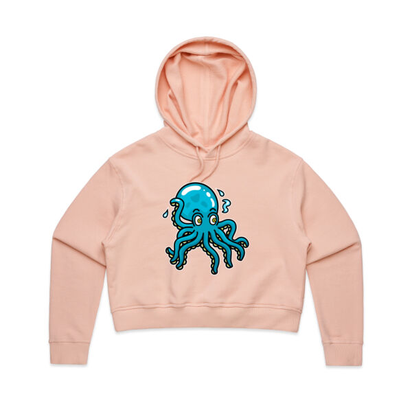 Octo in Blue - AS Colour - Women's Crop Hood Thumbnail