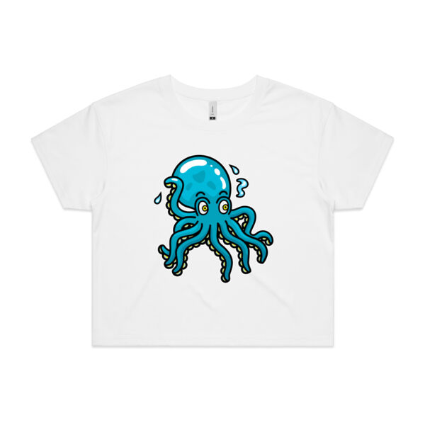 Octo in Blue - AS Colour - Women's Crop Tee Thumbnail